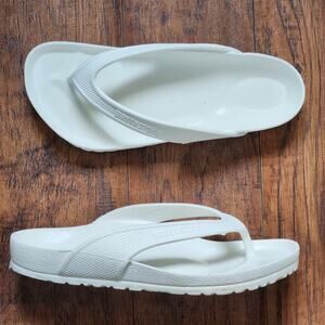Birkenstock Honolulu 245 Womens Rubber Thong Sandals Size 38 US 7 White Comfort